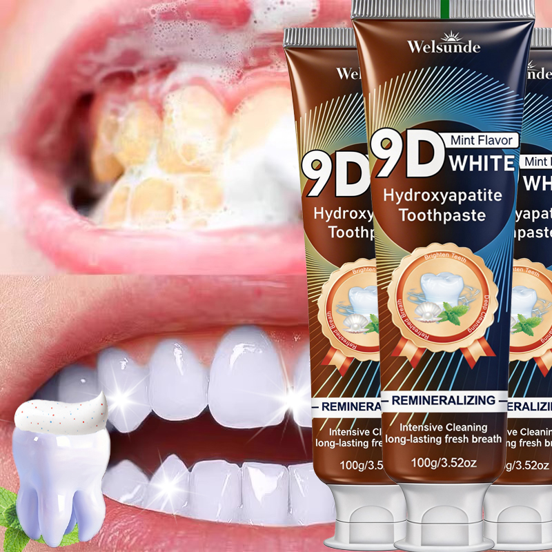 Hydroxyapatite Toothpaste - 9D WHITE Nane Aromalı Hidroksiapatit Remineralizasyonlu