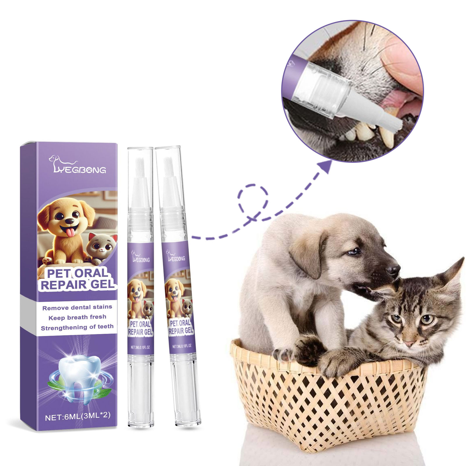 Teeth Whitening Pens - 12 adet Pet Diş Fırçası Kalem